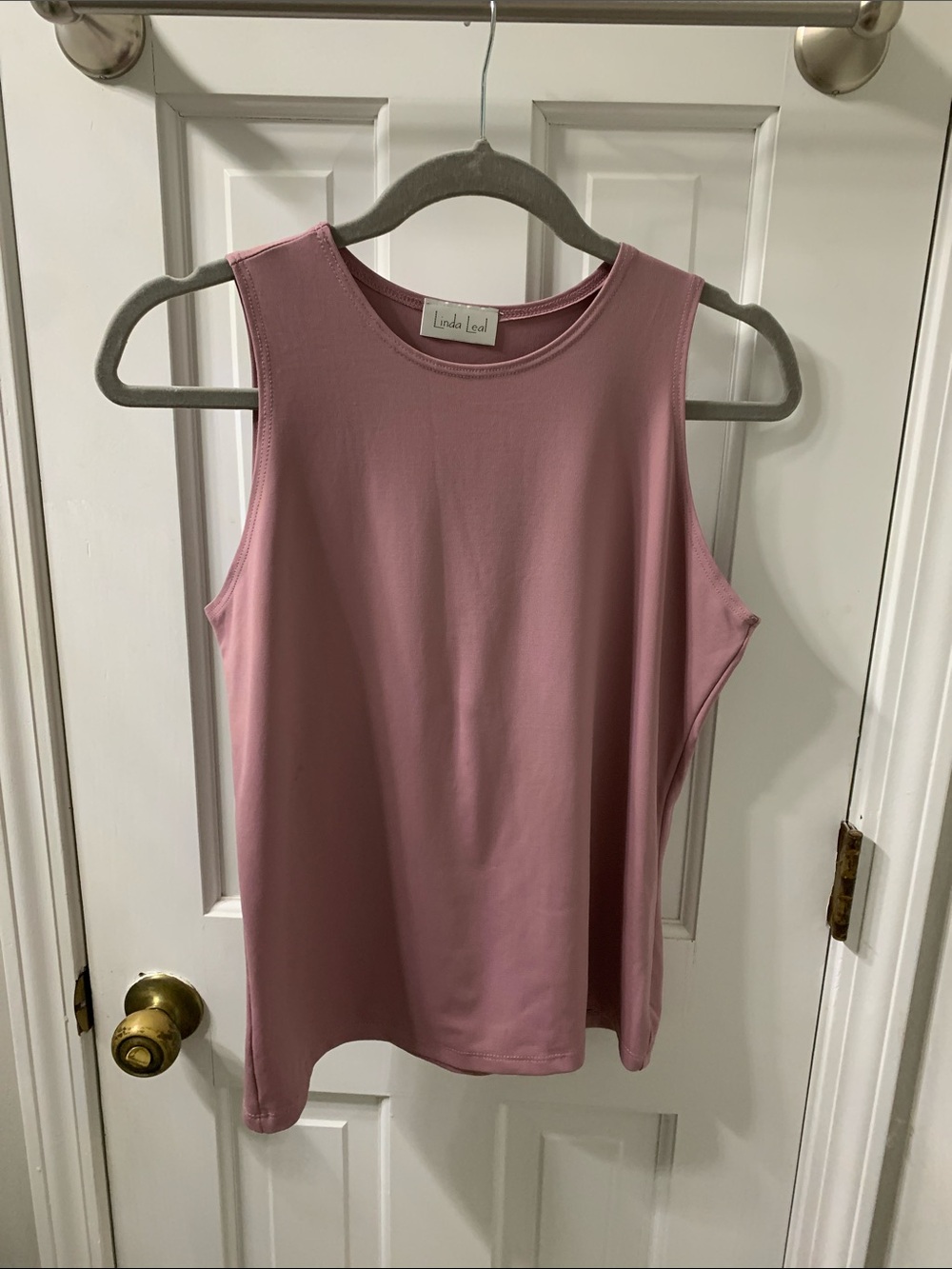 Linda Leal Dusty Pink Sleeveless Camisole